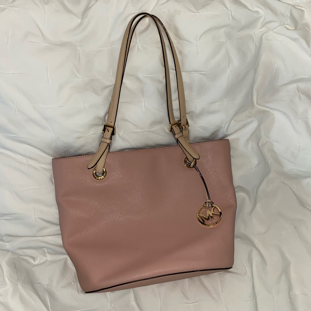 Michael Kors Pink Leather Tote Bag